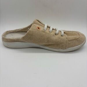 Vionic Beach Breeze Mules Womens Size 10 Light Tan Terry Slip On Sneakers Shoes